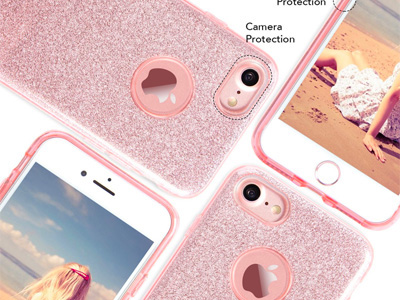 Ochrann glitrovan kryt (obal) TPU Glitter Pink (ruov) pre Apple iPhone 7