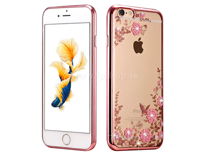 Luxusn ochrann kryt (obal) TPU Butterfly Bumper Rose Gold (zlato-ruov) na Apple iPhone 7 / iPhone 8 / iPhone SE 2020
