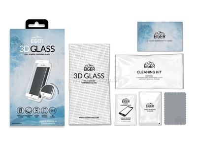 EIGER 3D Glass - Temperovan tvrzen sklo na cel displej pro Apple iPhone 8 bl **AKCIA!!