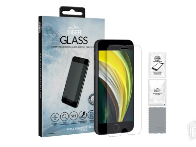 EIGER Glass (re) - Odoln temperovan tvrden sklo na Apple iPhone SE 2020 / iPhone 7 / iPhone 8