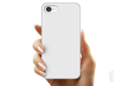 Set Obal Liquid Silicone Cover (biely) + Ochrann sklo na Apple iPhone SE 2020 **AKCIA!!