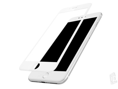 2.5D Full Glue Tempered Glass (biele) - Tvrden sklo na displej na Apple iPhone SE 2020