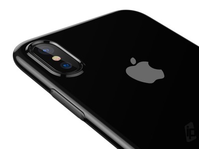 BASEUS Ultra Slim TPU (�ed�) - Ochrann� kryt (obal) na Apple iPhone XS Max s krytkou proti prachu