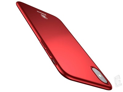 Baseus Slim Case (erven) - Plastov ochrann kryt (obal) na iPhone X **VPREDAJ!!