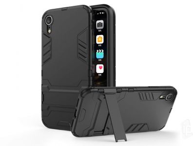 Armor Stand Defender (ierny) - Odoln kryt (obal) na Apple iPhone XR