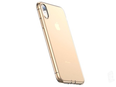 BASEUS Ultra Slim TPU Gold (zlat) - Ochrann kryt (obal) na Apple iPhone XR s krytkou proti prachu **AKCIA!!