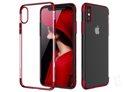 BASEUS Glitter Series Red (erven) - Ochrann kryt (obal) na Apple iPhone XS **VPREDAJ!!