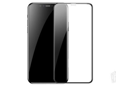 Baseus Soft Tempered Glass (ierne) - Tvrden sklo s ohybnmi okrajmi na cel displej pre Apple iPhone XS Max / 11 Pro Max