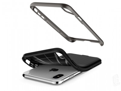 Spigen Neo Hybrid Gunmetal (edo-ierny) - Luxusn ochrann kryt (obal) na Apple iPhone XS Max **AKCIA!!