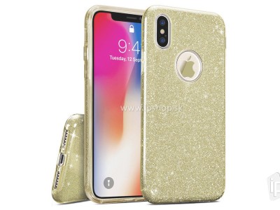 TPU Glitter Case (zlat) - Ochrann glitrovan kryt (obal) pre Apple iPhone X/XS **AKCIA!!