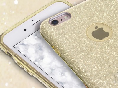 TPU Glitter Case (zlat) - Ochrann glitrovan kryt (obal) pre Apple iPhone 6s **AKCIA!!