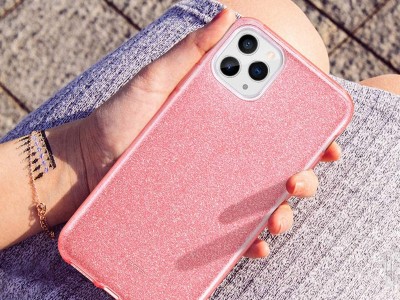 TPU Glitter Case (ruov) - Ochrann glitrovan kryt (obal) pre Apple iPhone 11