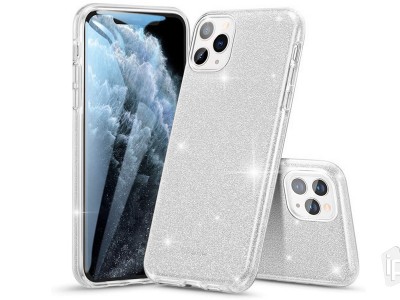 TPU Glitter Case (stříbrný) - Ochranný glitrovaný kryt (obal) pro Apple iPhone 11 Pro Max
