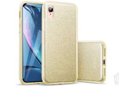 TPU Glitter Case (zlat) - Ochrann glitrovan kryt (obal) pre Apple iPhone XR **AKCIA!!