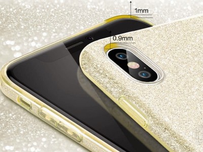 TPU Glitter Case (zlat) - Ochrann glitrovan kryt (obal) pre Apple iPhone XR **AKCIA!!