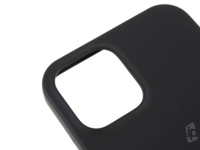 Jelly Matte TPU Black (ern) - Matn ochrann obal na iPhone 12 / iPhone 12 Pro