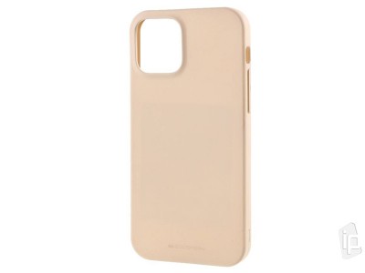 Jelly Matte TPU Rose Beige (b�ov�) - Matn� ochrann� obal na iPhone 12 / iPhone 12 Pro