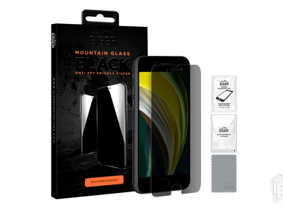 EIGER Mountain Privacy Glass "Case Friendly" - Anti-Spy tvrden sklo pre Apple iPhone SE 2020 / 7 / 8 **AKCIA!!