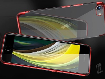 Glitter Series Red (erven) - Ochrann kryt (obal) na Apple iPhone 7 / iPhone 8 / iPhone SE 2020