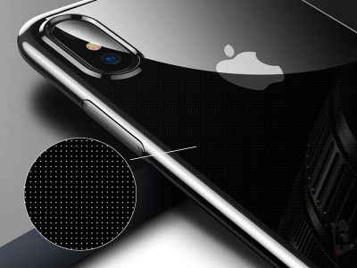 BASEUS Ultra Slim TPU (�ed�) - Ochrann� kryt (obal) na Apple iPhone XS Max s krytkou proti prachu