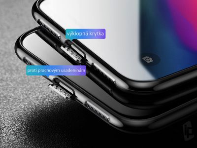 BASEUS Ultra Slim TPU (��ry) - Ochrann� kryt (obal) na Apple iPhone XS Max s krytkou proti prachu **AKCIA!!