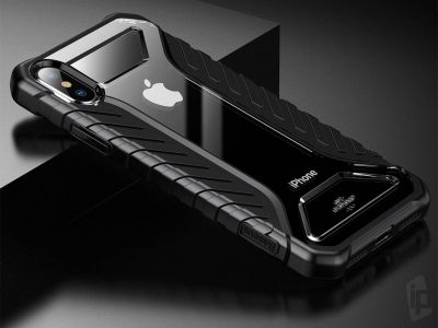 Baseus Impact Defender Black (ern) - Odoln ochrann kryt (obal) na Apple iPhone X / XS