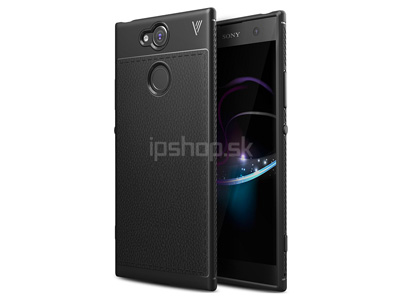 IVSO Leather Armor Black (ierny) - luxusn ochrann kryt (obal) na Sony Xperia XA2