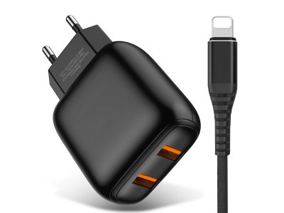 JELLICO C33 (12W)  Nabjaka 2x USB + Nabjac kbel USB-Lightning (1m)