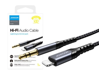 JOYROOM Audio Cable (modr)  Audio kbel 3,5 mm jack / Lightning pre Apple zariadenia (1m)