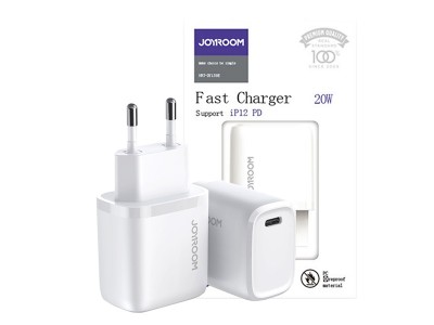 JOYROOM Charger 20W  Nabjac adaptr USB-C s podporou rchleho nabjania PD/QC 3.0 (biely)