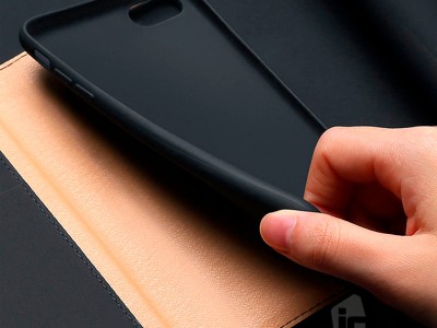 Koen pouzdro DUX Wish Real Leather (erven) pro Apple iPhone 7 / 8 / SE 2020