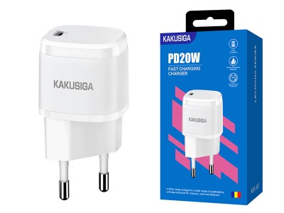 KAKU KSC-597 (20W)  Nabjaka USB-C s rchlym nabjanm Power Delivery (biela)