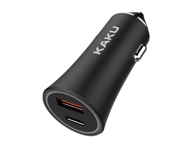 KAKU (36W)  Autonabjaka s 1x USB a 1x USB-C port a podporou rchleho nabjania QC/PD (ierna)