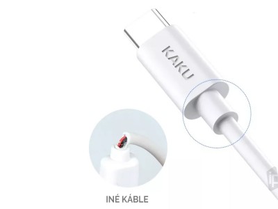 KAKU PD 18W KSC-302 (biely) - Nabjac synchronizan kbel Lightning/USB-C pre Apple zariadenia (1m)
