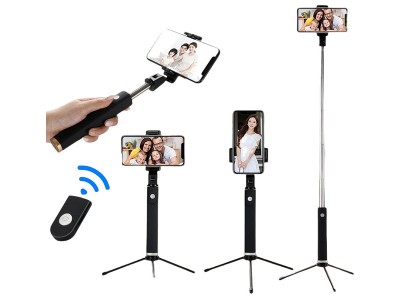 KAKU KSC-157 (max. dĺžka 70 cm) – Bezdrôtová selfie tyč s bluetooth ovládačom a oddeliteľným statívom