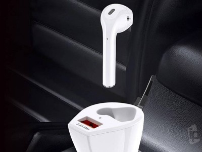 KAKU KSC 222  Nabjaka do auta 1x USB + bezdrtov bluetooth slchadlo s mikrofnom (biela)