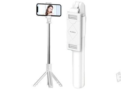 KAKU Lepai Selfie stick (biela) - Selfie ty so statvom a bluetooth ovldaom  max. dka 70 cm