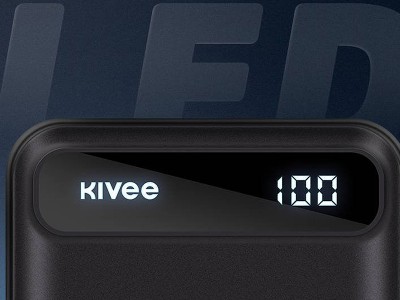 KIVVE PT18P  Powerbanka s LED displejom a 2x USB 1x USB-C 1x Micro USB port (ierna)