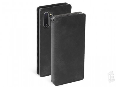 KRUSELL Sunne Phone Wallet (ierne) - Luxusn koen puzdro pre Samsung Galaxy Note 10