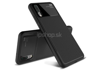 Anti-Skid Defender Black (ierny) - luxusn ochrann kryt (obal) na Huawei P20