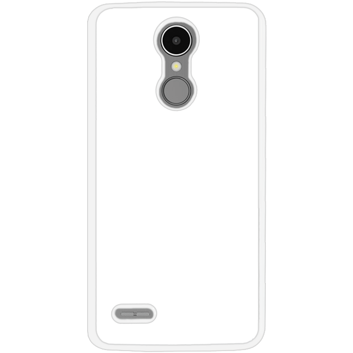 Kryt (obal) s potiskem (vlastní fotkou) s bílý m plastovým okrajem pro LG K10 2017 Dual SIM