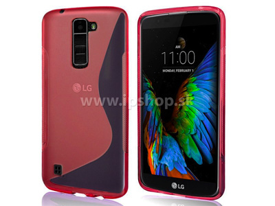 Ochrann� gelov� kryt (obal) Red Wave (�erven�) na LG K10 (K420N) **V�PREDAJ!!