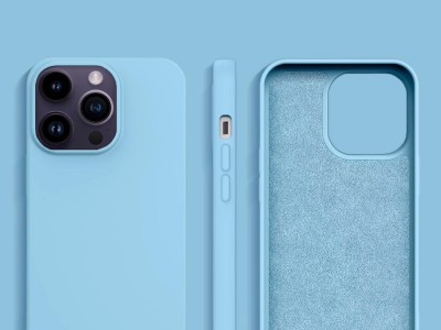 Light Silicone Case (modr�) � Silik�nov� ochrann� kryt (obal) pre iPhone 14 Pro