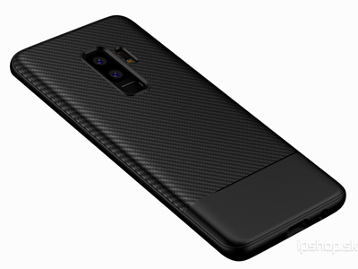 Carbon Fiber Defender Black (ierny) - odoln ochrann kryt (obal) pre Samsung Galaxy S9 Plus
