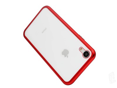 Magnetic Shield Red (erven) - Magnetick kryt s tvrdenm sklom na Apple iPhone XR
