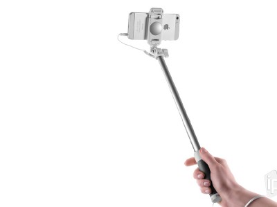 Selfie Stick 67cm (ierna) - Teleskopick selfie ty so zrkadlom