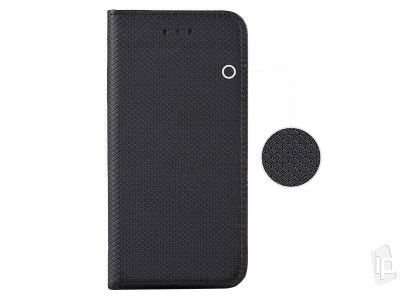 Fiber Folio Stand Black (�ierne) - Flip puzdro na Moto E6s