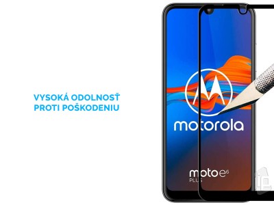 2.5D Glass - Tvrden� ochrann� sklo s pokryt�m cel�ho displeja pro Moto E6s (�ern�)