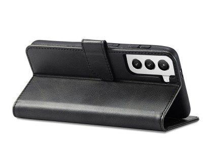 Elegance Stand Wallet II (ierne) - Peaenkov puzdro pre Samsung Galaxy S21 5G