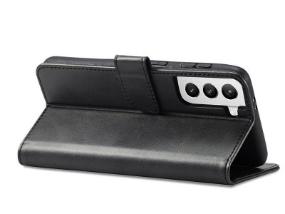 Elegance Stand Wallet II (�ierne) - Pe�a�enkov� puzdro s ochranou kamery pre Moto Edge 20 Pro